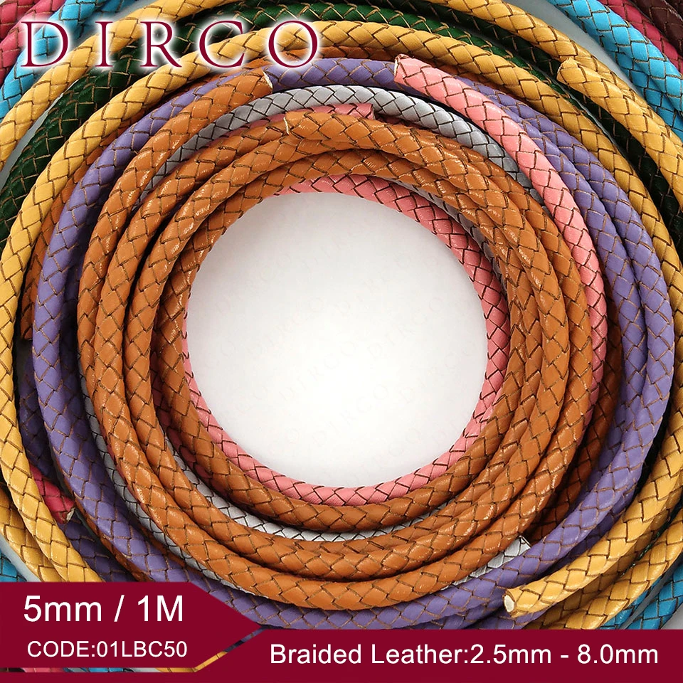 О 5 мм натуральный Боло натуральная плетеная кожа шнуры мастерства бисер