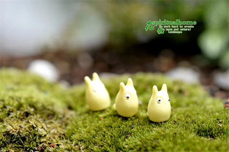ZOCDOU 3 шт. желтый Tonari No Totoro кошка Япония аниме мультфильм фея маленькая Статуэтка фигурка ремесла рисунок орнамент миниатюры