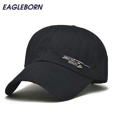 black Eagleborn унисекс Весенняя Повседневная бейсбольная кепка модные бейсболки регулируемая бейсболка bone хлопковая шапка для мужчин и женщин - Цвет: black