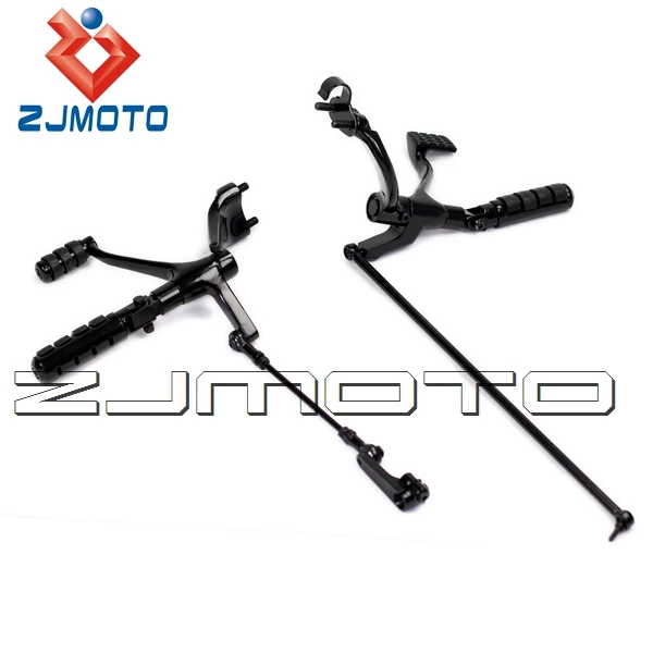 

ZJMOTO Black Foot pegs Motorcycle Foot Rests Forward Controls kit For Harley Sportster 1200 Custom (XL1200C) 2004-2013