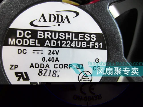 Новый оригинальный двухшариковый охлаждающий вентилятор ADDA AD1224UB F51 12cm12038