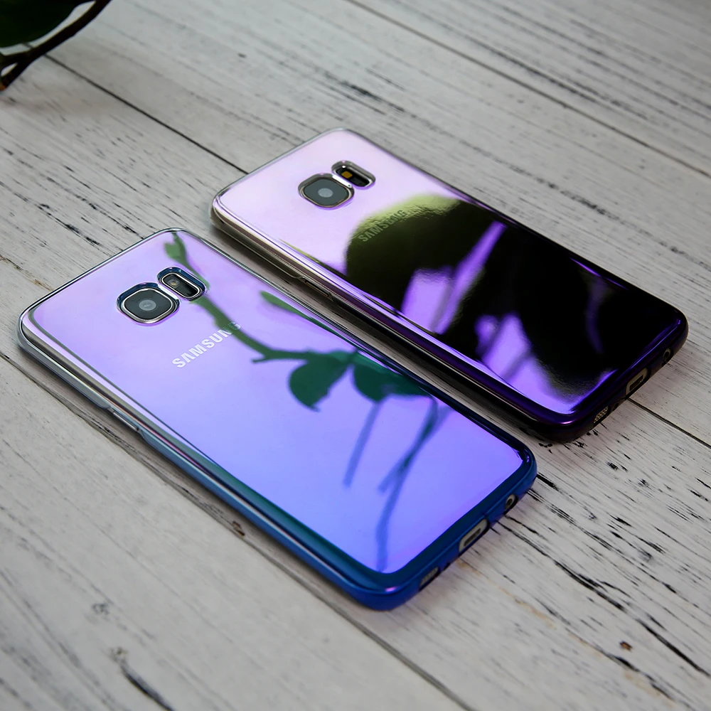 Floveme покрытие чехол для Samsung Galaxy S6 S7 Edge Примечание 8 градиент Цвет ультра тонкий