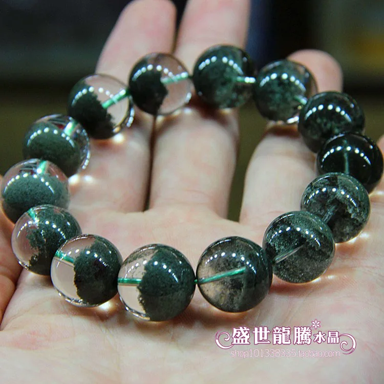 

Natural green ghost bracelet lucky bracelets