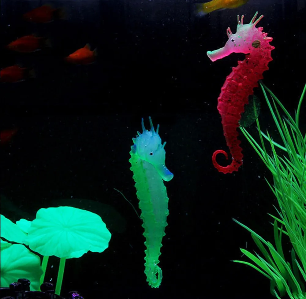 Best Quality Seahorse Aquarium Ornament Glowing Fish Tank Decor Sea Horse Hippocampal | Decorations &amp Ornaments