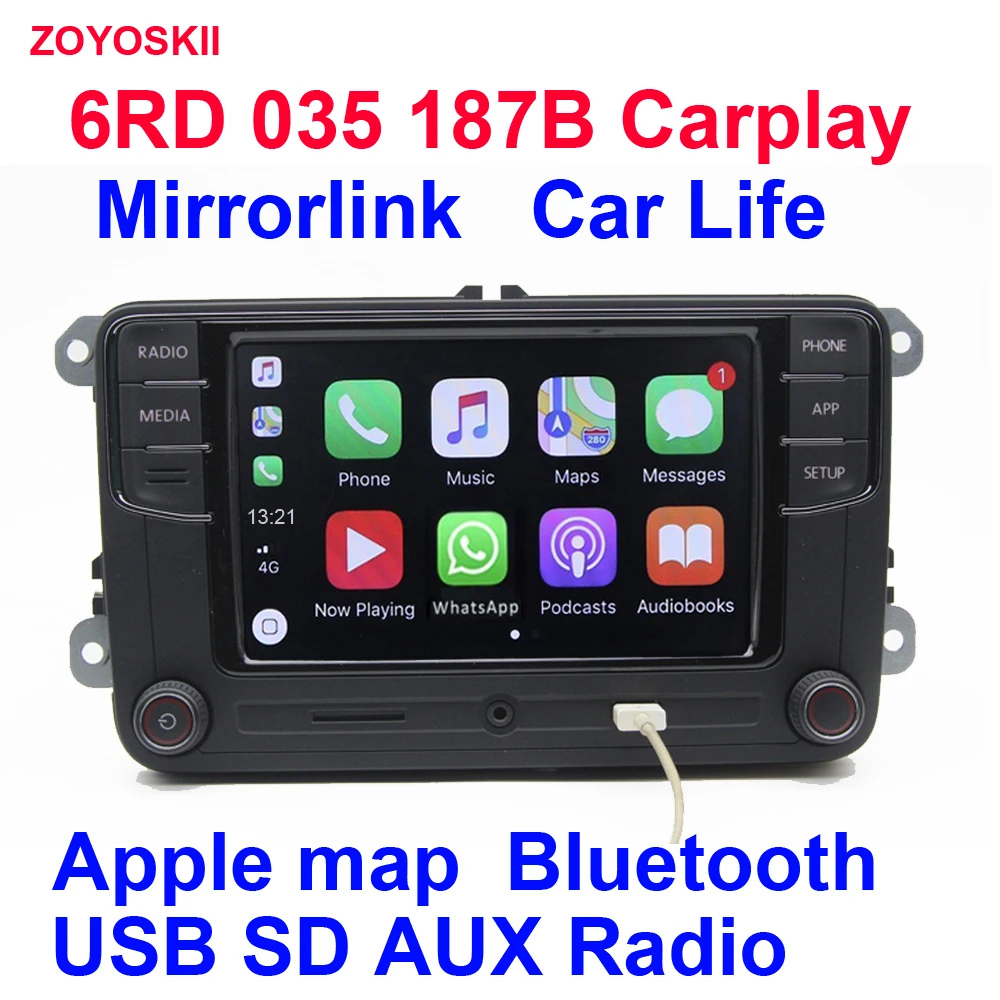 ZOYOSKII RCD330G Plus Carplay автомобиль MIB радио для VW Golf 5 6 Jetta MK5 MK6 CC Tiguan Passat B6 B7 Polo Touran 6RD 035