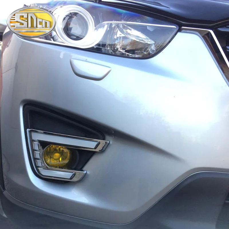 Для Mazda CX-5 CX5 2013, желтая функция сигнала, водонепроницаемый автомобильный DRL 12 В светодиодный светильник дневного света, Дневной светильник SNCN