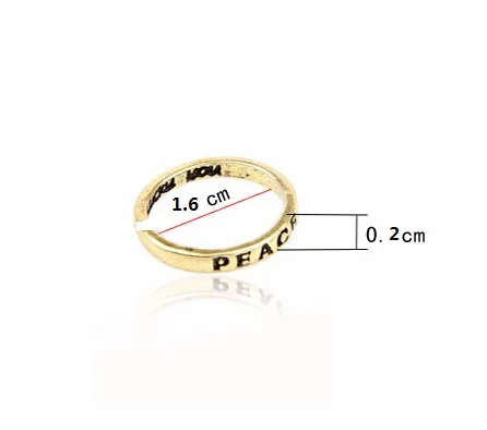 Модное винтажное кольцо с буквенным принтом 1 шт. для влюбленных пар Anillos Mujer MIDI Bague