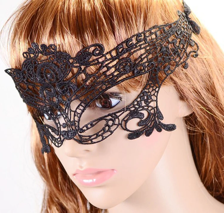 Игры для взрослых сексуальная черная кружевная маска глаз женская с вырезами на
