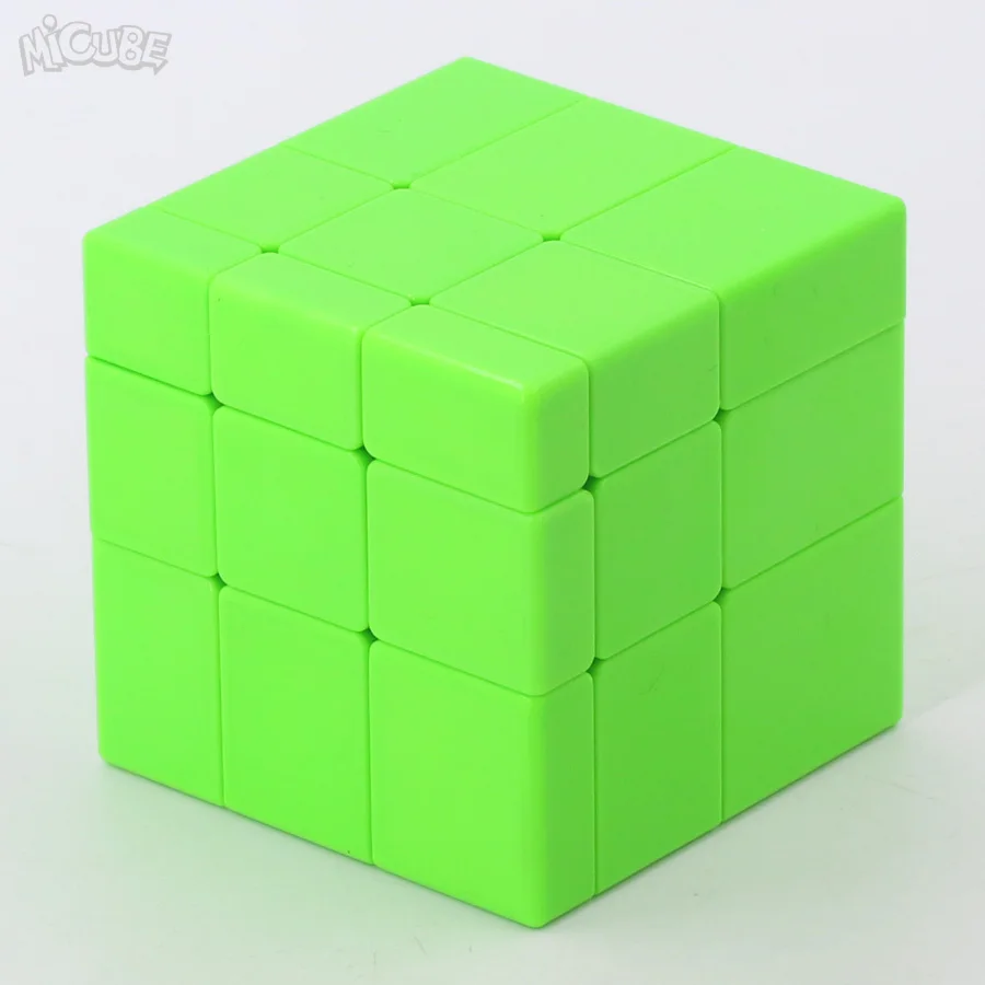 Green Micube зеркальный куб Qiyi кубики блоки с серебряным литым покрытием блестящий зеленый желтый Магический кубик головоломка IQ развивающие игрушки - Цвет: Green