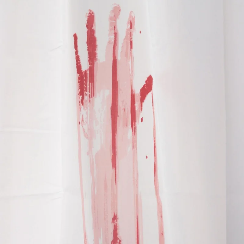 Забавные Товары для ванной из полиэфирной ткани с принтом отпечатков пальцев