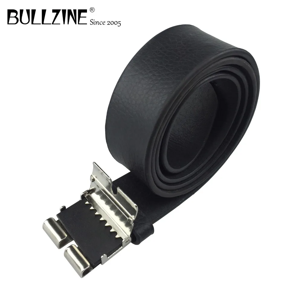 Ремни Bullzine из искусственной кожи черного цвета с соединительной застежкой для