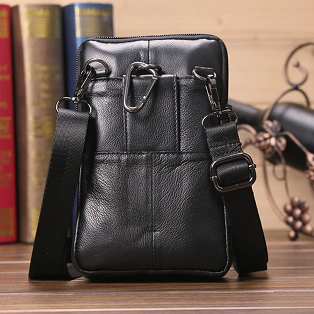 Мужская сумка через плечо модная дорожная поясная золотого и кораллового цвета |