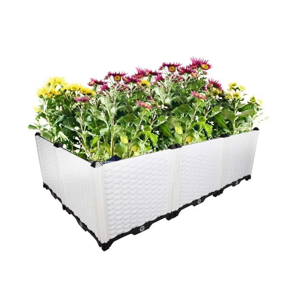 Двухрядный Deepened сад открытый DIY Пластиковый Ящик Для сеялки растительные цветы