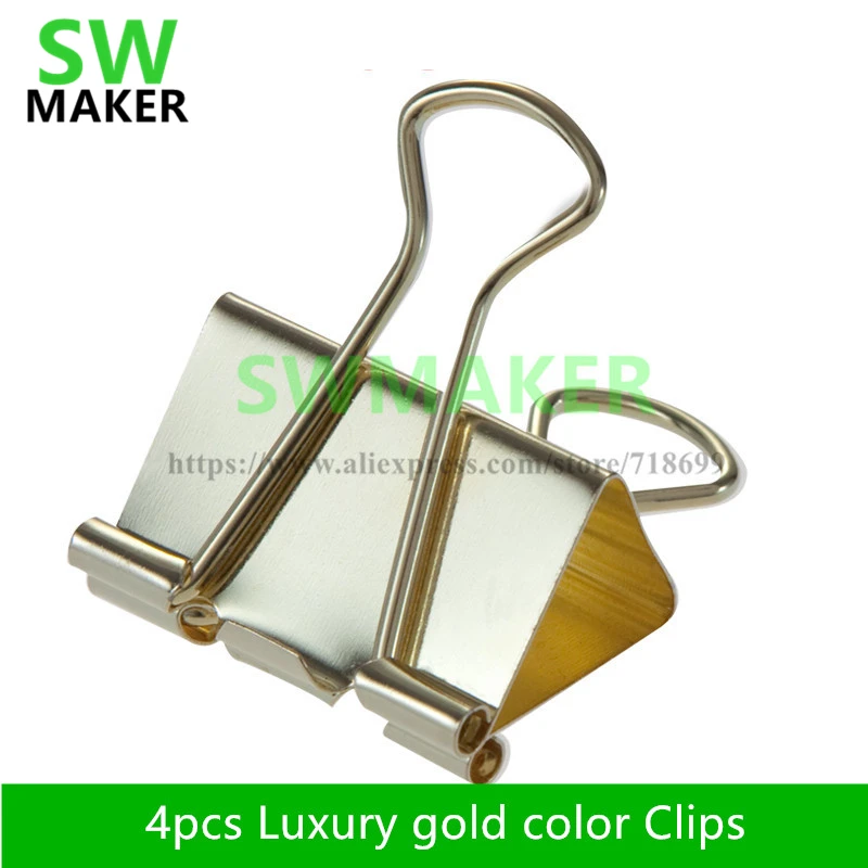 

4pcs 15mm/19mm/25mm/32mm/41mm/51mm Luxury gold color Clips for Heatbeds Foldback Bulldog Glass Bed Clip DIY Reprap 3D Printer