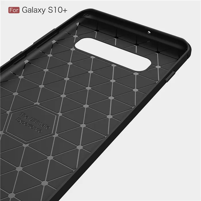 Carbon Fiber For Samsung Galaxy S10 Shockproof Soft Silicone Case for Plus S10E E Protective Coque | Мобильные телефоны и