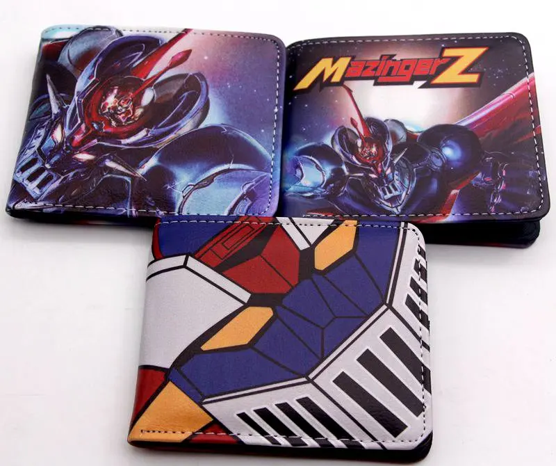 Японский аниме игры мазингер Z двойные бумажники мультфильм мальчики девочки монеты кошелек телефон держатель карты подарок