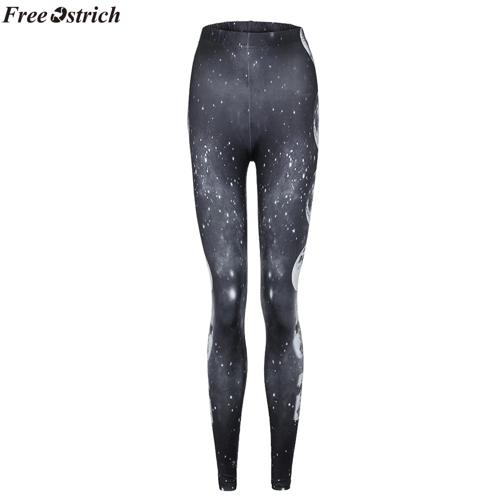 Свободные штаны с принтом Звездная луна Женские уникальные спортивные колготки