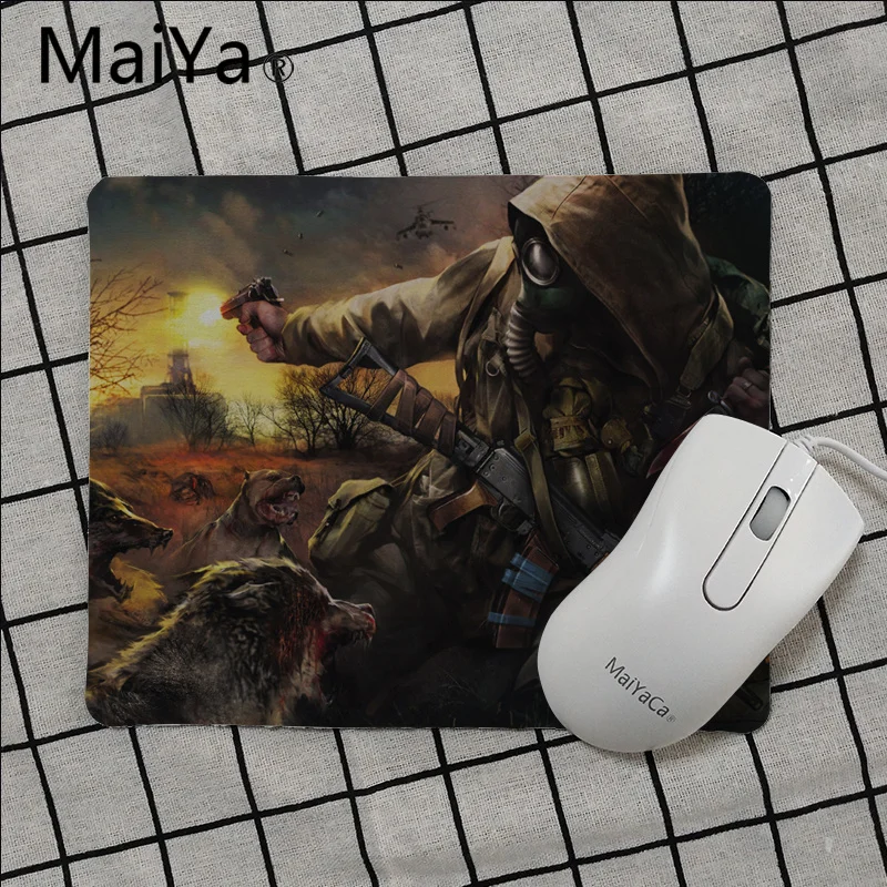 Maiya высокое качество Stalker игра противоскользящие прочные силиконовые компьютерные коврики Гладкий коврик для письма настольные компьютеры мат игровой коврик для мыши - Цвет: No Lock Edge25x29cm