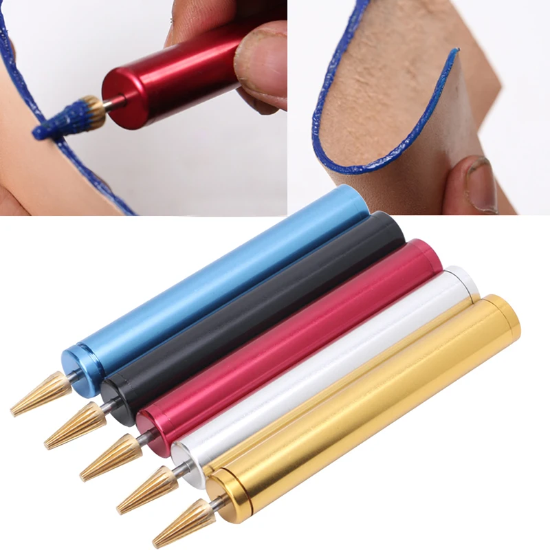 DIY Кожа ремесло краевой краситель масляная ручка аппликатор латунная головка ручные инструменты для обработки
