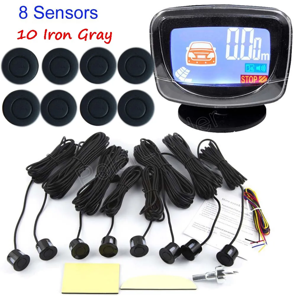 Car auto Parking System Kit LCD Display Monitor 8 Sensors Front And Rear Viewing Backup Reverse 44 colors to choose | Автомобили и