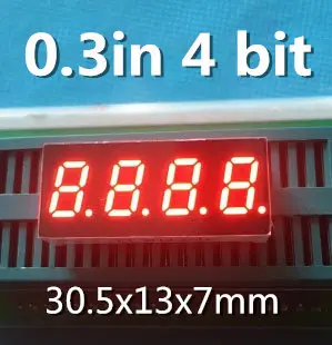Красная 0 3 дюймовая светодиодная цифровая трубка дюйма 7 сегментный светодиодный