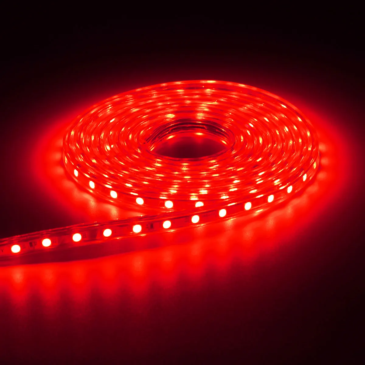 Красный 220 V 300 CM 5050 светодиодный SMD открытый IP67 Водонепроницаемый RGB 5050 SMD 60 Светодиодный s/M гибкие ленты канат полосы света вечерние сад - Испускаемый цвет: Красный