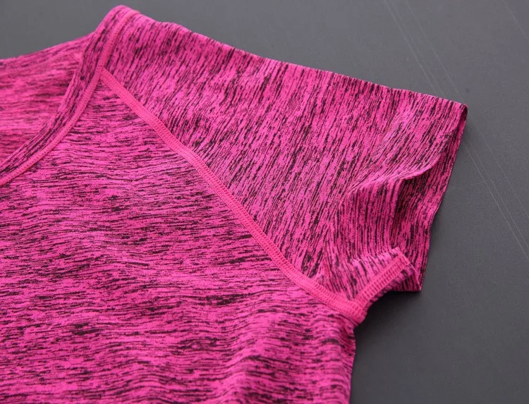 Женская футболка с коротким рукавом гигроскопичная быстрая сушка для фитнеса