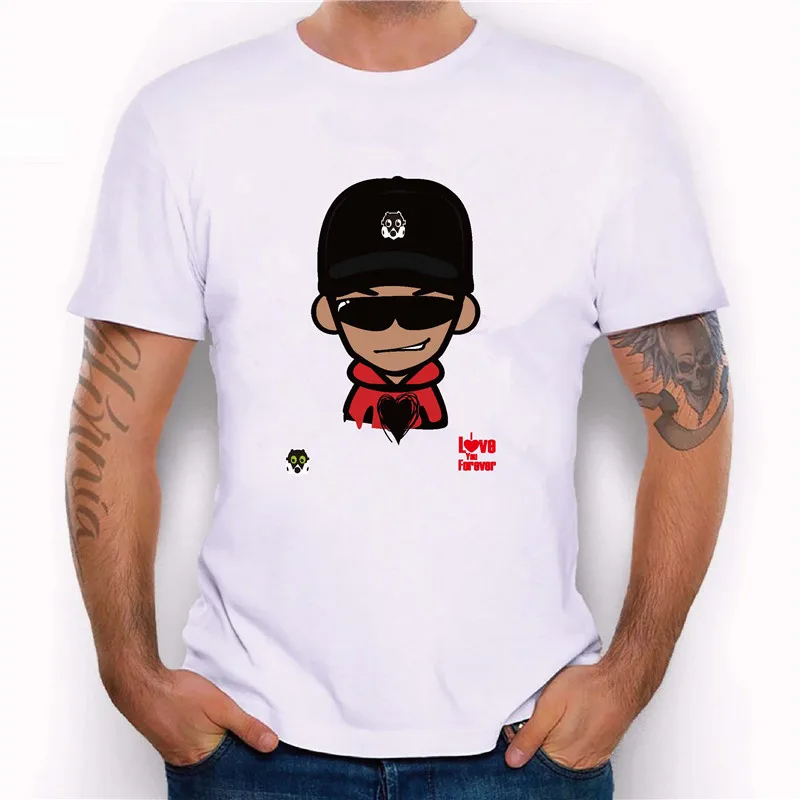 Мужские Футболки Мода 2017 с коротким Рукавом Футболка Мужчины Хип-Хоп мальчик