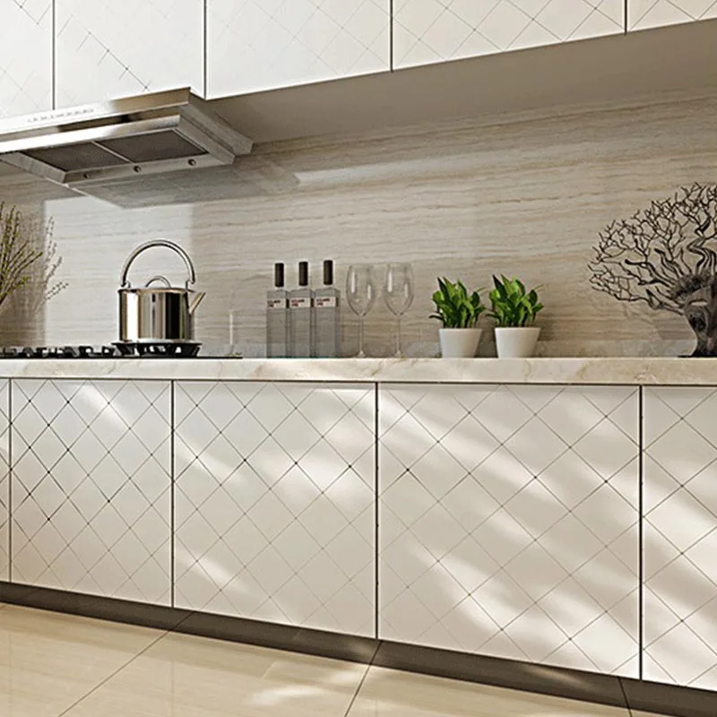 white 60 см X 5 м современные золотые краски сетки DIY декоративные наклейки мебель шкаф пленка для реставрации ПВХ самоклеющиеся обои водонепроницаемый - Цвет: white