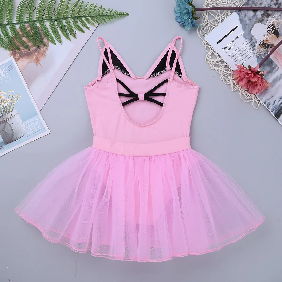 TiaoBug/балетное платье-пачка с бретельками для девочек танцевальное трико платье