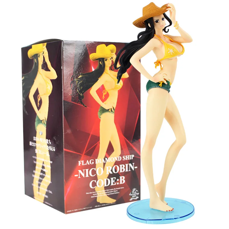 A with box Аниме one piece Cowgirl Нико Робин флаг алмазный корабль ПВХ фигурка Коллекционная модель игрушки - Цвет: A with box