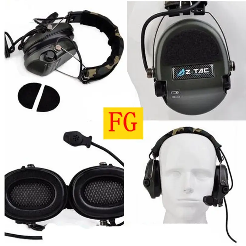 Z тактический Airsoft гарнитура Sordin тактическая Z111 FG С Airsoftsports Тактический Peltor Kenwod