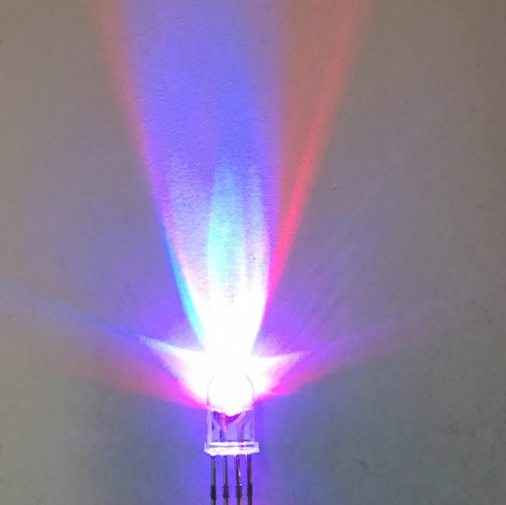 Бесплатная доставка 50 шт./лот 5 мм RGB LED общий анод 4Pin трехцветные излучающие диоды