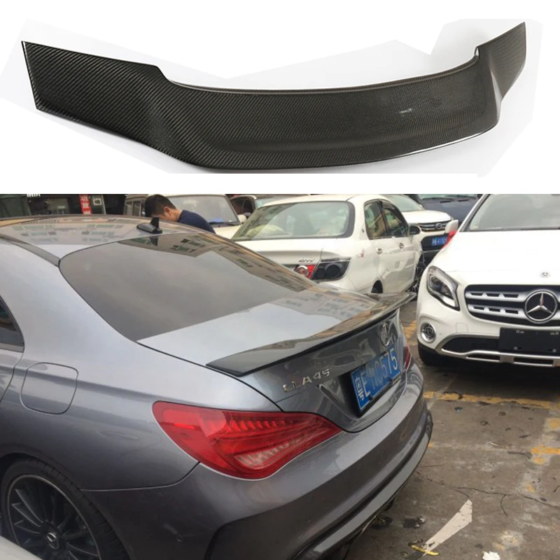 Для Mercedes cla спойлер cl45 W117 C117 углеродного волокна задний багажник крылья спойлер cla 200 250 260 Renntech 2013-UP
