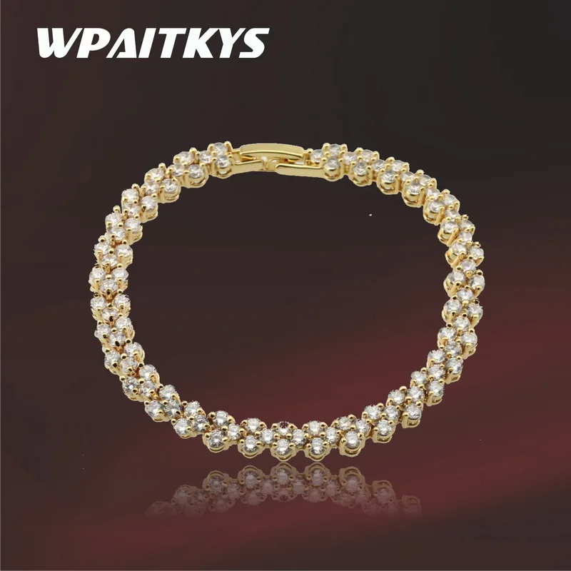 Wpaitkys новый простой золото Цвет открытым Кольца Ювелирные наборы для женщин