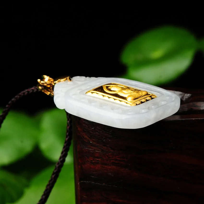 2018 new fashion lucky goddess of mercy Buddha stone pendant necklace quality is very good/ | Украшения и аксессуары