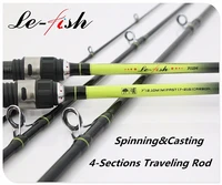 lefish carbon fishing rod 702m2 1m4 section traveling rod cheap casting spinning fishing rod for saltwater fishing