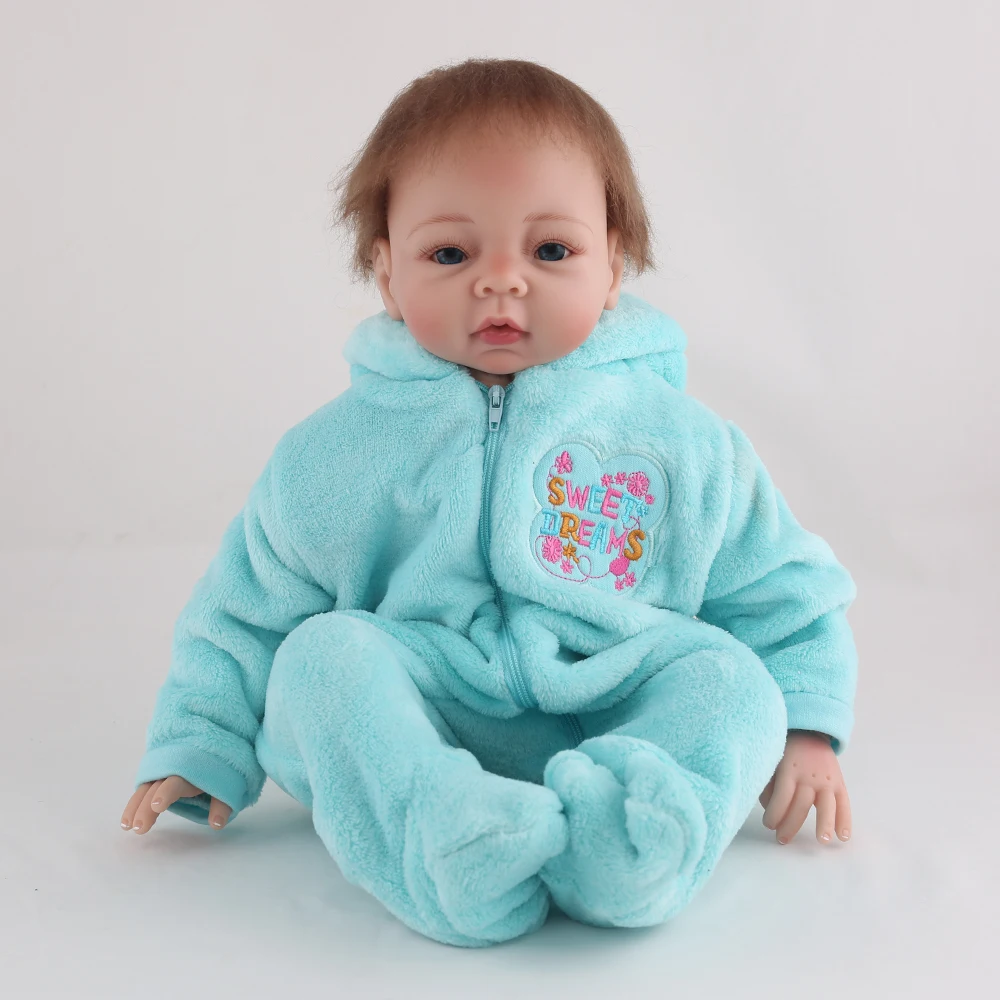 NPK Кукла Reborn Baby DOLL Реалистичная новорожденная девочка 22 дюйма очень мягкая силиконовая Реалистичная настоящая Младенческая красивая детская игрушка