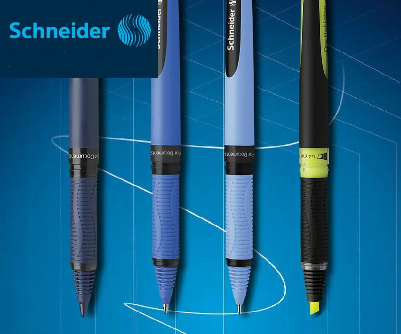 4 шт./компл. Германия гелевая ручка Schneider для подписи маркер 0 6 мм/0 3 5 мм/1 мм кожаный