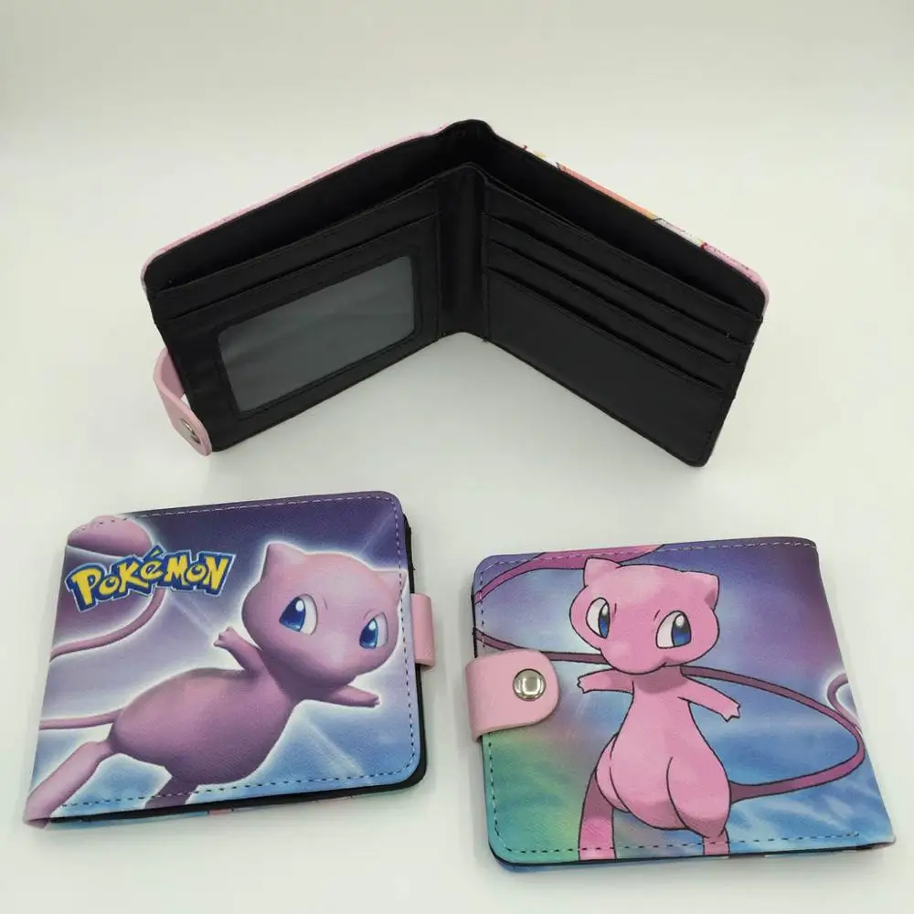 Mewtwo Коллекция Пикачу: Eevee/аниме Карманный Монстр Иви Высококачественная Синтетическая кожа короткий Изысканный кошелек/кошелек - Цвет: Mewtwo
