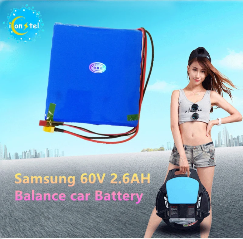 ICL производство для samsung 18650 60V 2600mAH 154Wh балансировочный автомобильный аккумулятор Самостоятельная карлектрическая одноколесная батарея 2.6AH