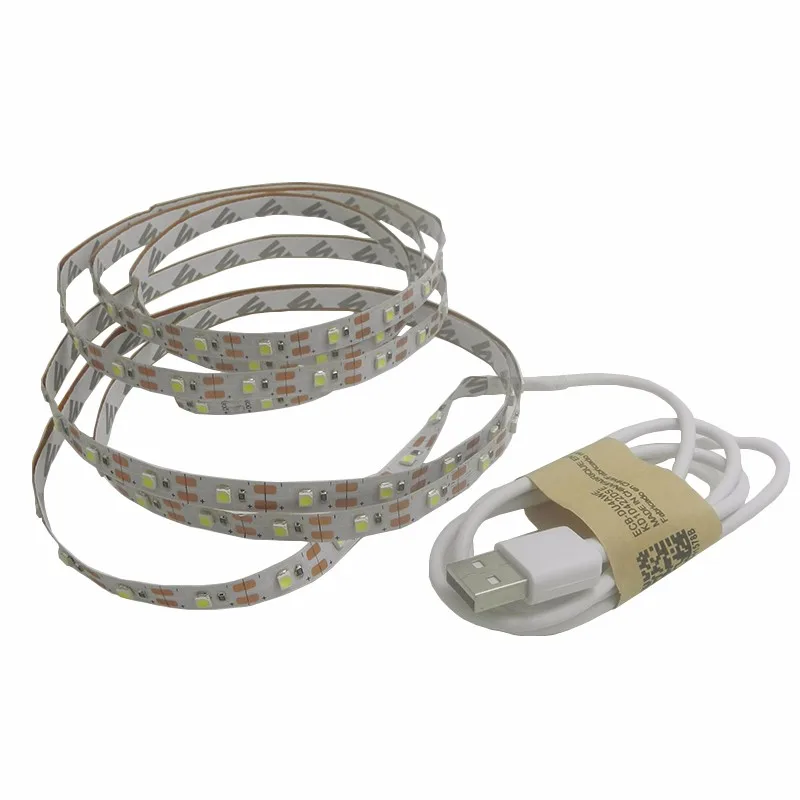 USB Выделите 5 В СИД свет лампы SMD3528 50 см 1 м 2 м 3 м 4 м 5 м Рождество гибкие светодиодные полосы света ТВ Задний план Освещение