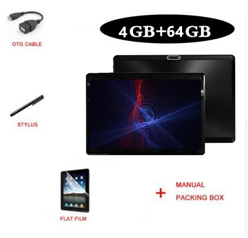 C Новинка, 10,1 дюймов, планшетный ПК, 3G, Android 8,0, четыре ядра, планшеты, 6 ГБ, 4 Гб ram, 128 ГБ rom, WiFi, gps, 10,1, планшет, ips, 1280x800+, подарки - Комплект: C