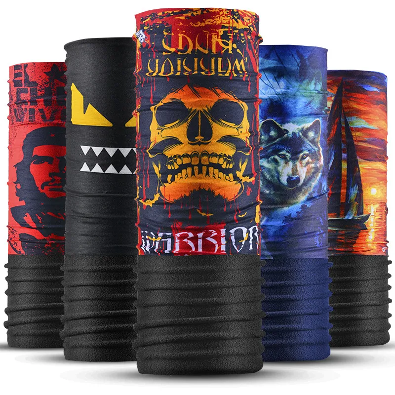 ROCKBROS теплая флисовая маска для лица походов бесшовная Бандана Балаклава Шарф