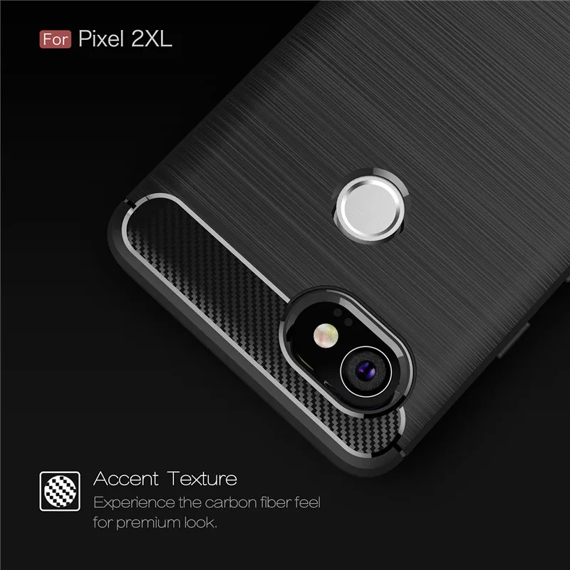 For Google Pixel 2XL Case Carbon Fiber Ultra Super Thin Slim Back Cover Soft TPU Silicone Hybrid Protective 2 XL Shell |