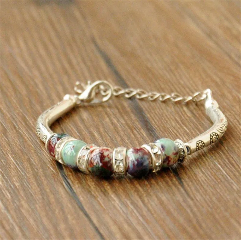 SEA MEW мода стиль металл керамические браслеты ручной работы с фарфоровыми