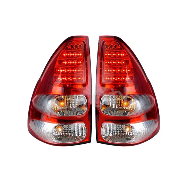 Capqx 2 шт для Toyota Prado LC120 2700 4000 2003 2004 2005 2006-2009 светодиодный задний фонарь светильник тормозной фонарь светильник единый светильник, сигнализирующий фонарь - Цвет: Red