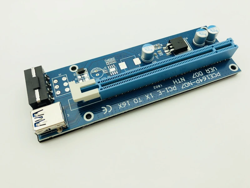 Райзер расширитель PCI E синий 60 см 1x до 16x USB 3 0|Компьютерные кабели и разъемы| |