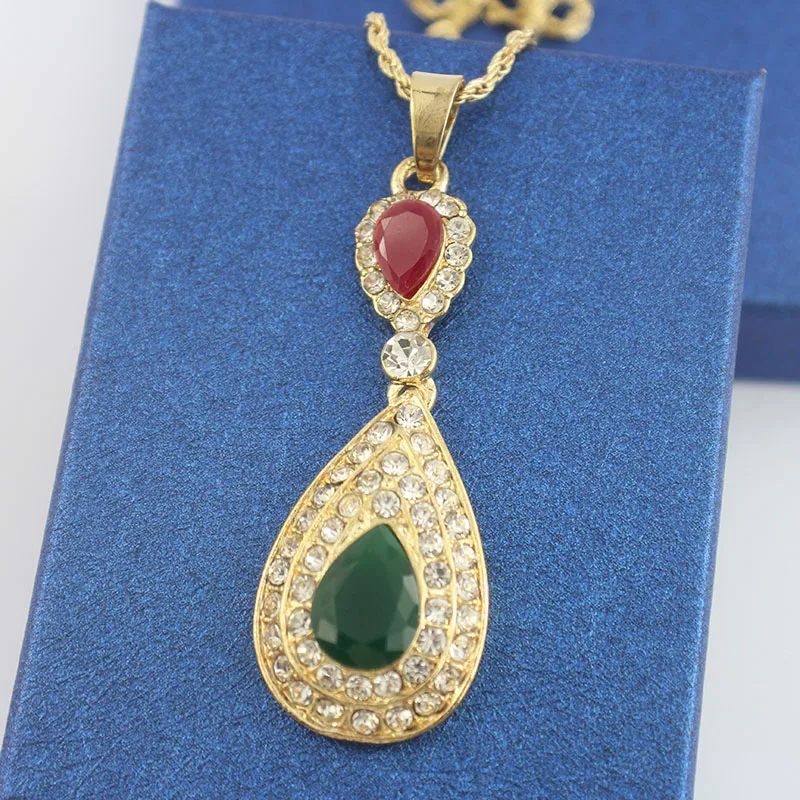 Модный Ювелирный Набор для женщин подвеска из зеленой смолы ожерелье серьги