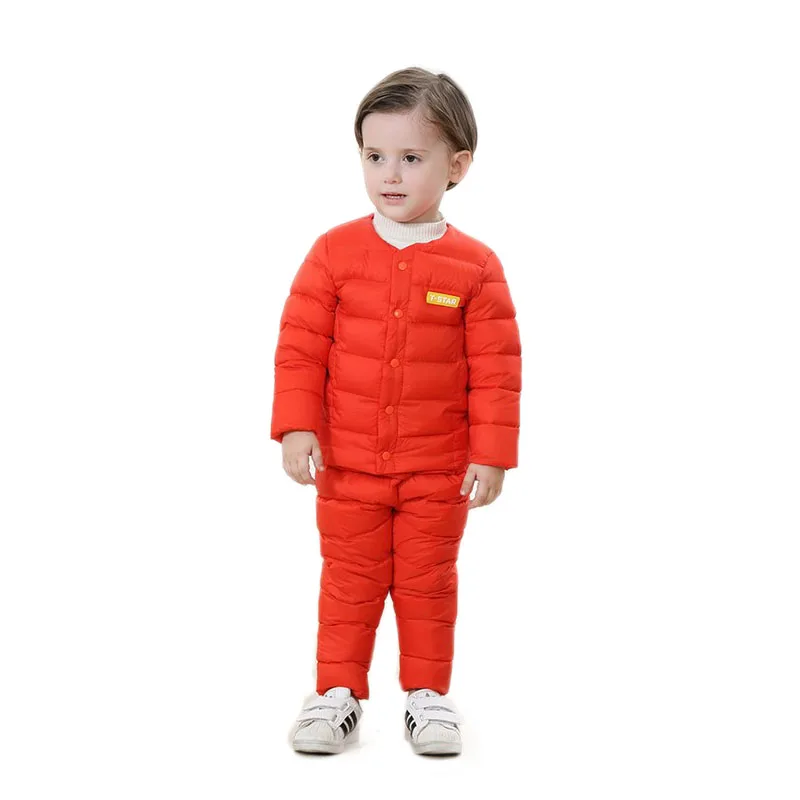 Зимний костюм куртка Комплект детской пуховое одежды Из 2 предметов пальто+брюки
